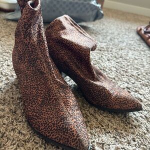Matisse Animal Print Ankle Boots